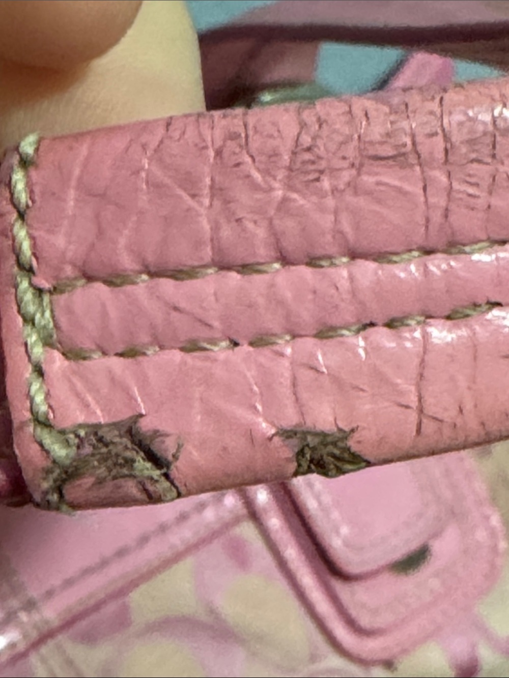 Coach Y2K Barbie Pink Signature Canvas Tote with Leather Trim (F15047) - Picture 14 of 16